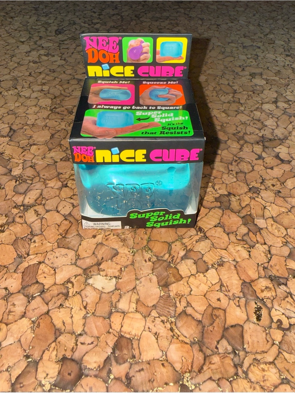 Needoh Nice Cube Kids' Super Solid Squish Toy - Blue